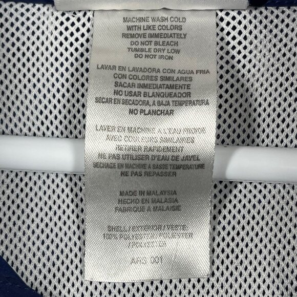 Vintage 90's ADIDAS 1/4 Button Navy Blue Pullover Windbreaker Jacket Mens Large - Picture 4 of 11